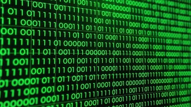 Computer Binary Code Matrix